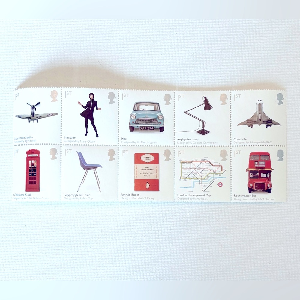 ROYAL MAIL 2009 Great British Designs attached stamp release unused, collectable